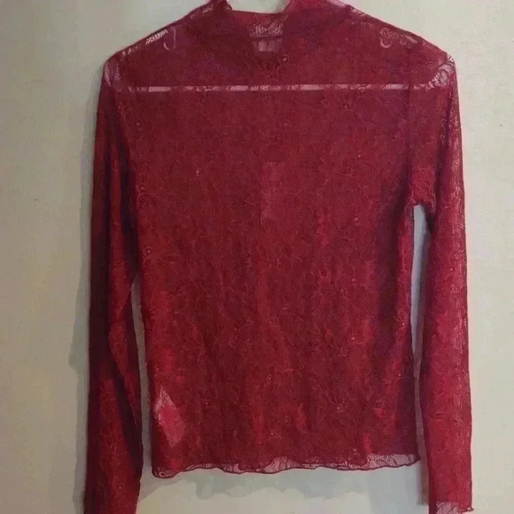 NWT Women's Anthropologie red lace top size small - Picture 5 of 5